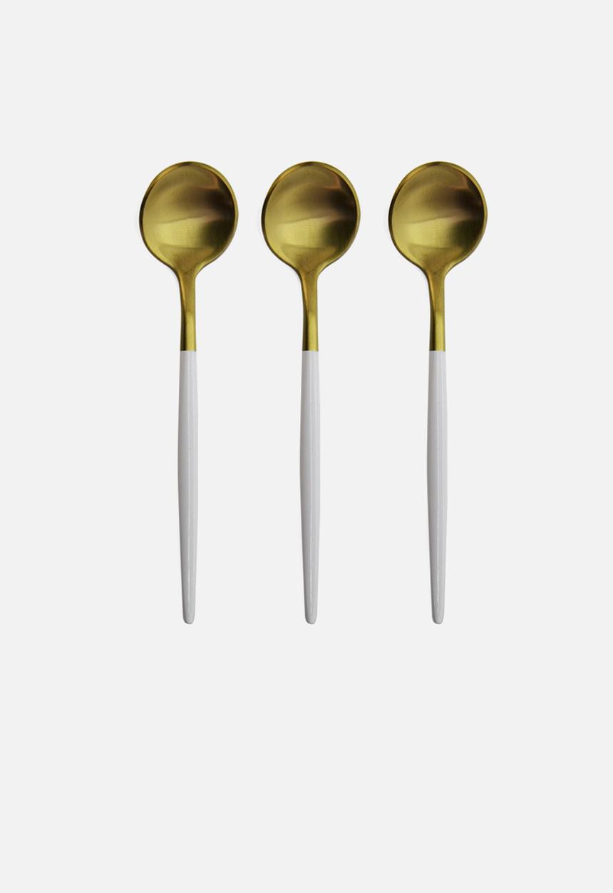 Finery - Cutlery 12pc set - gold & white