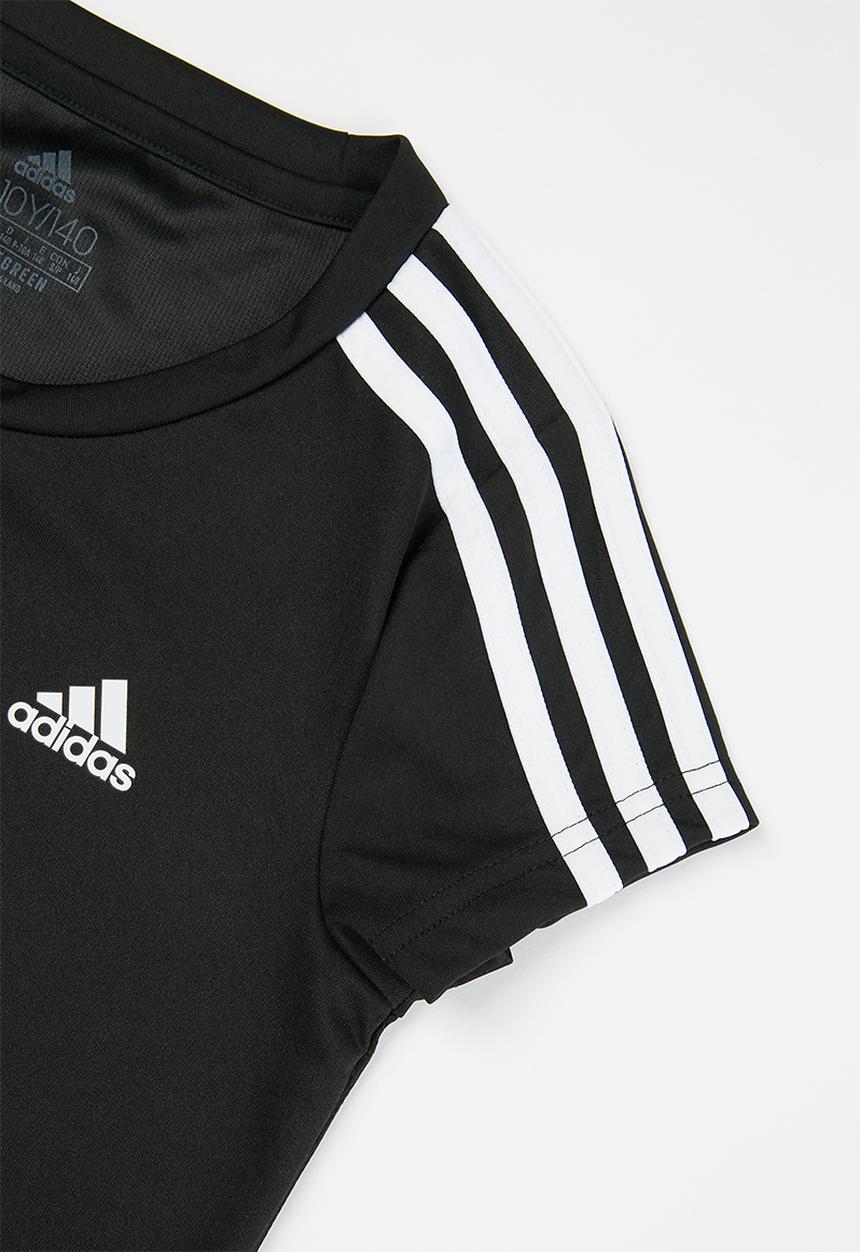 adidas Originals - Girls 3 stripe tee - black & white