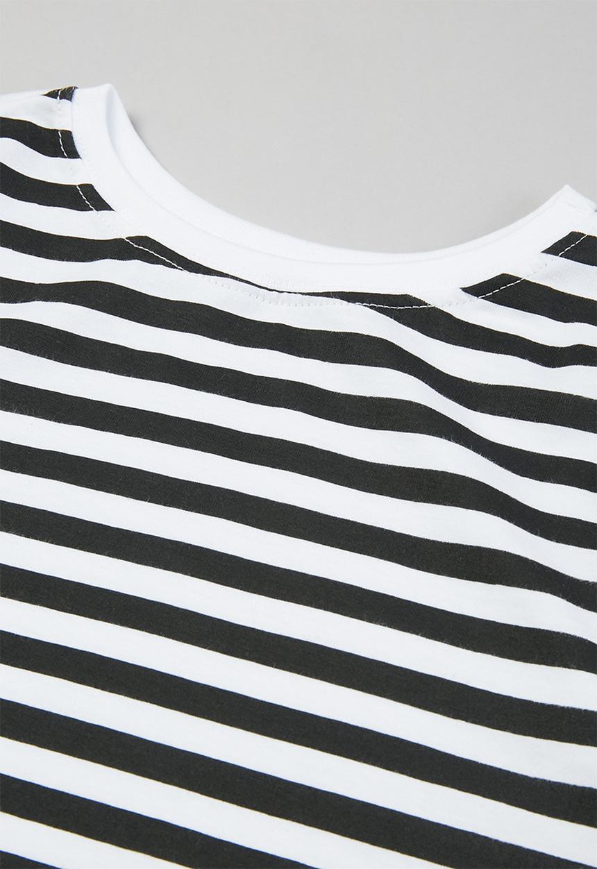 Rebel Republic - Girls 2 pack stripe tees - black & white 
