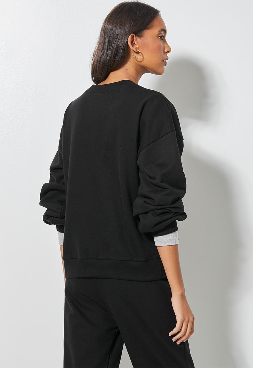 Superbalist - Balloon sleeve sweat - black