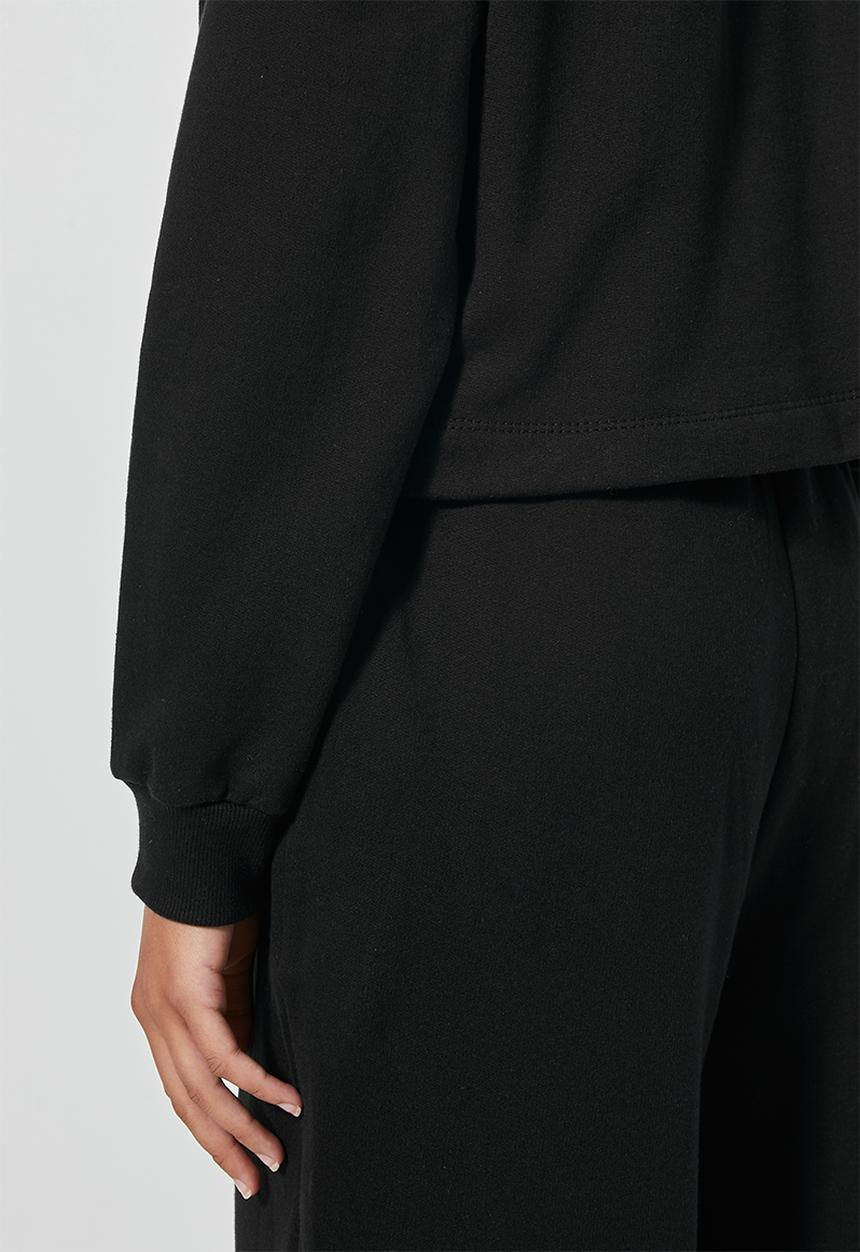 Superbalist - Crop funnel neck sweat - black