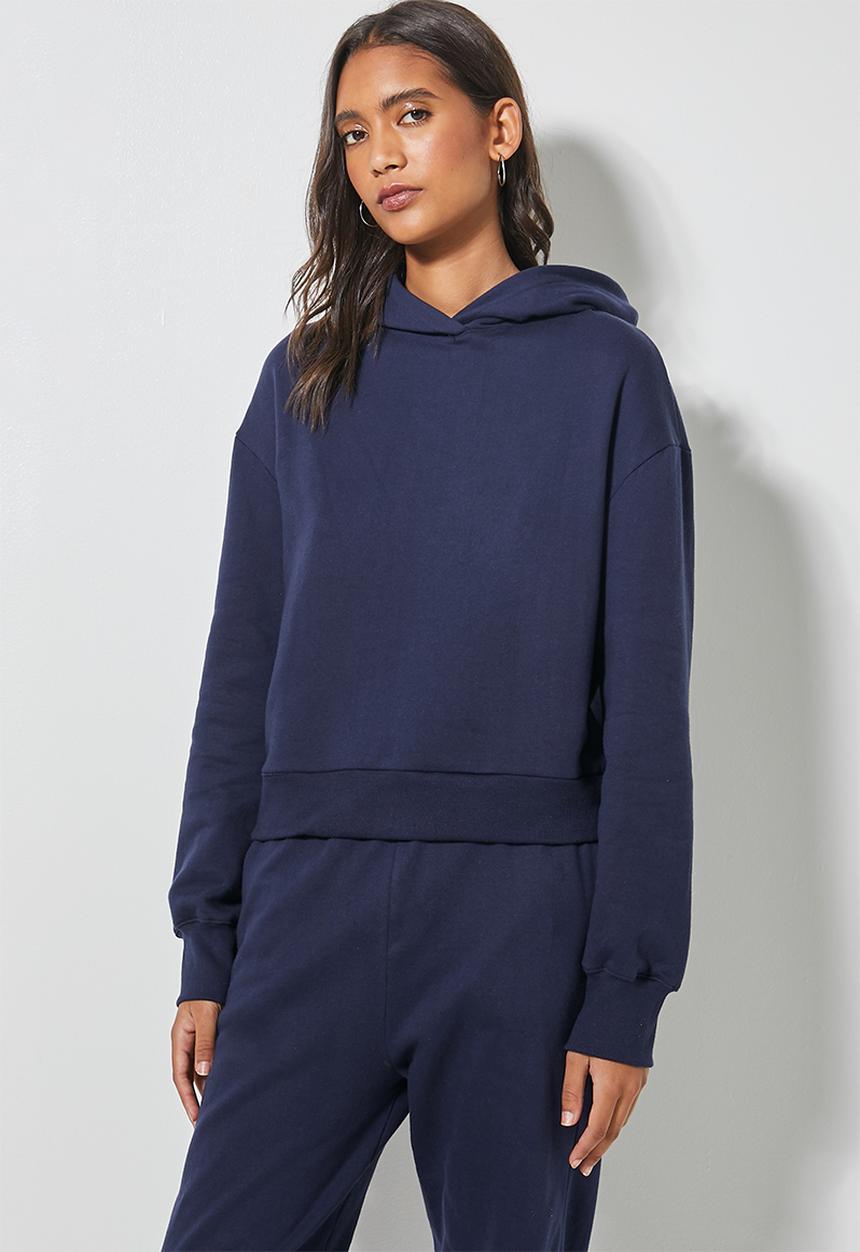 Superbalist - Crop hoodie - navy 