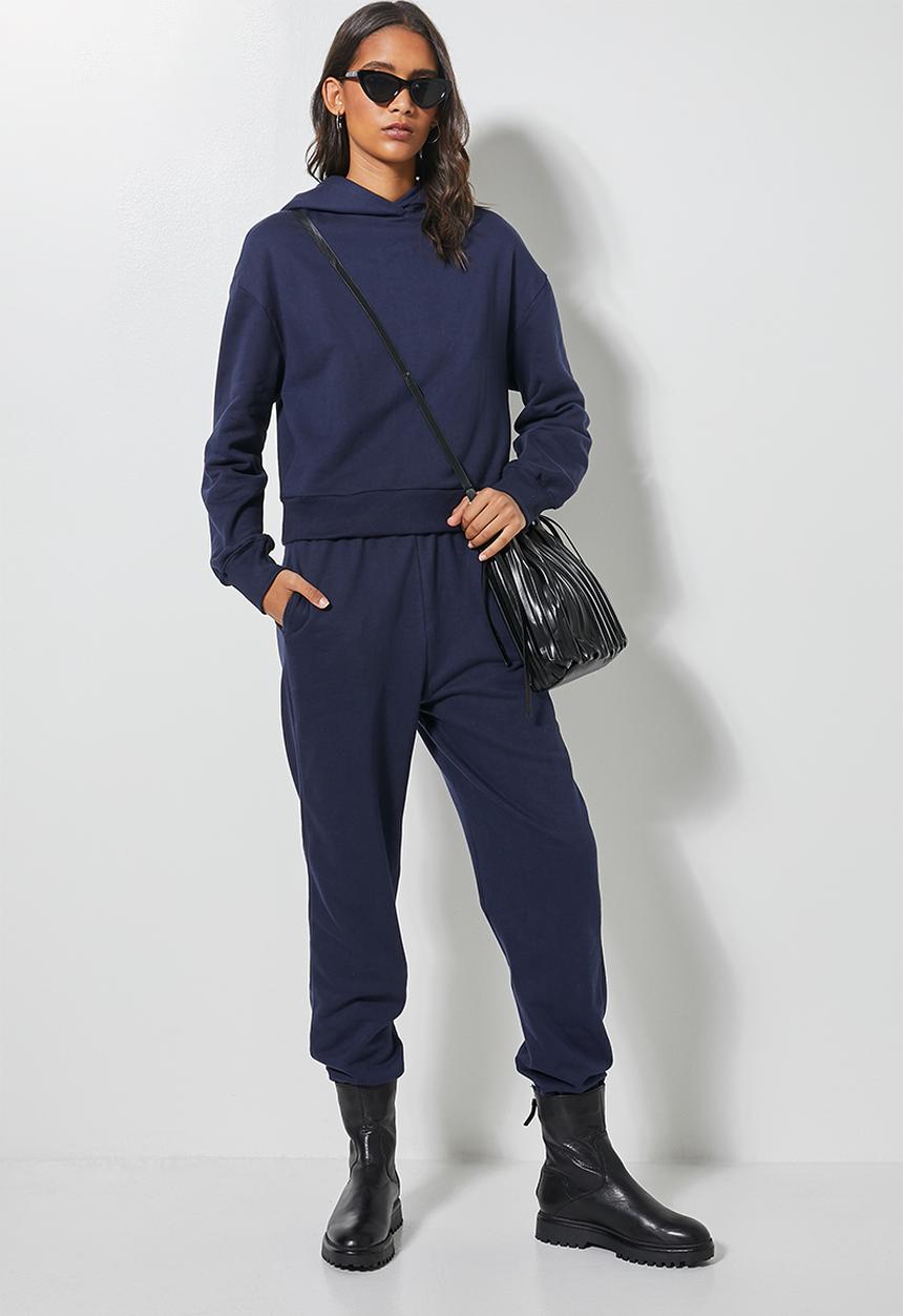 Superbalist - Crop hoodie - navy 