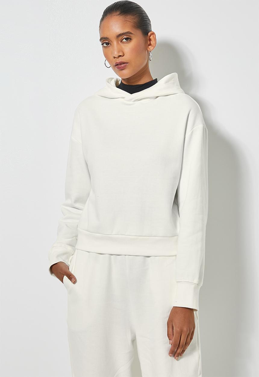 Superbalist - Crop hoodie - cream 