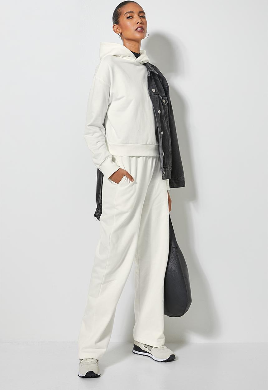 Superbalist - Crop hoodie - cream 