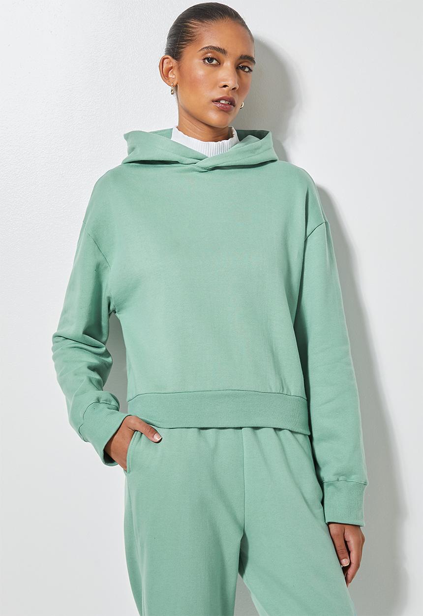 Superbalist - Crop hoodie - green 