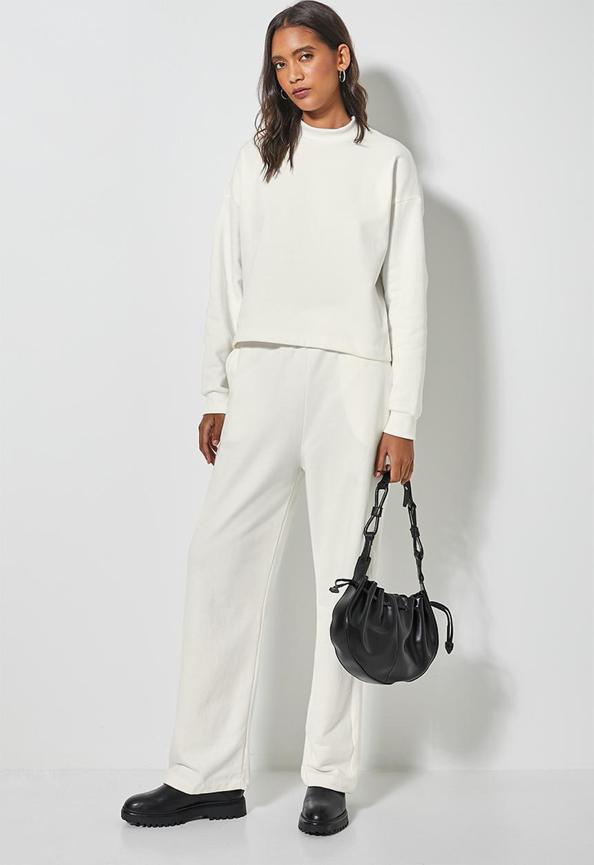 Superbalist - Crop funnel neck sweat - cream