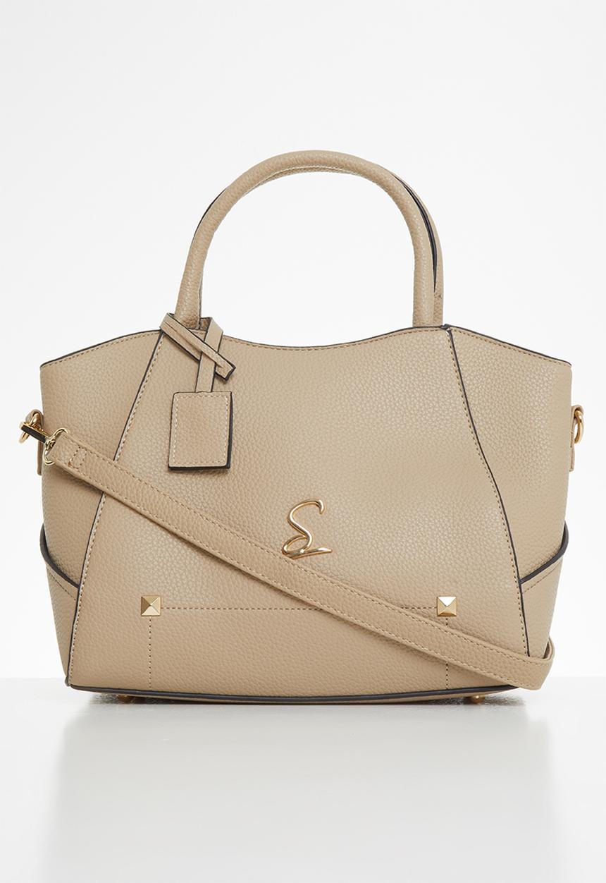 Seduction - Stud detail tote - taupe