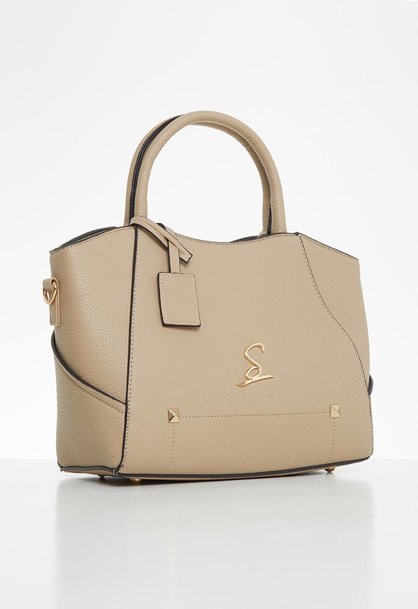 Seduction - Stud detail tote - taupe