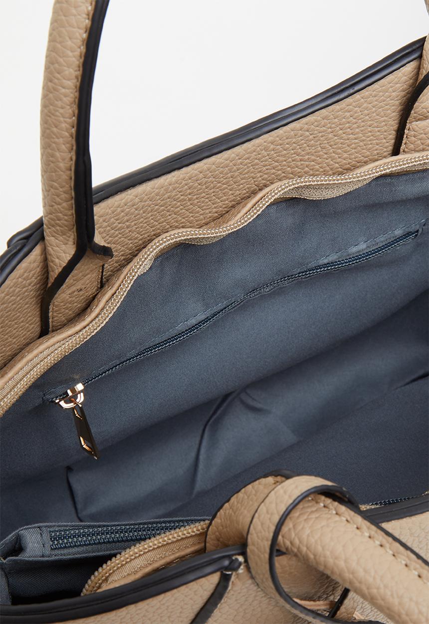 Seduction - Stud detail tote - taupe