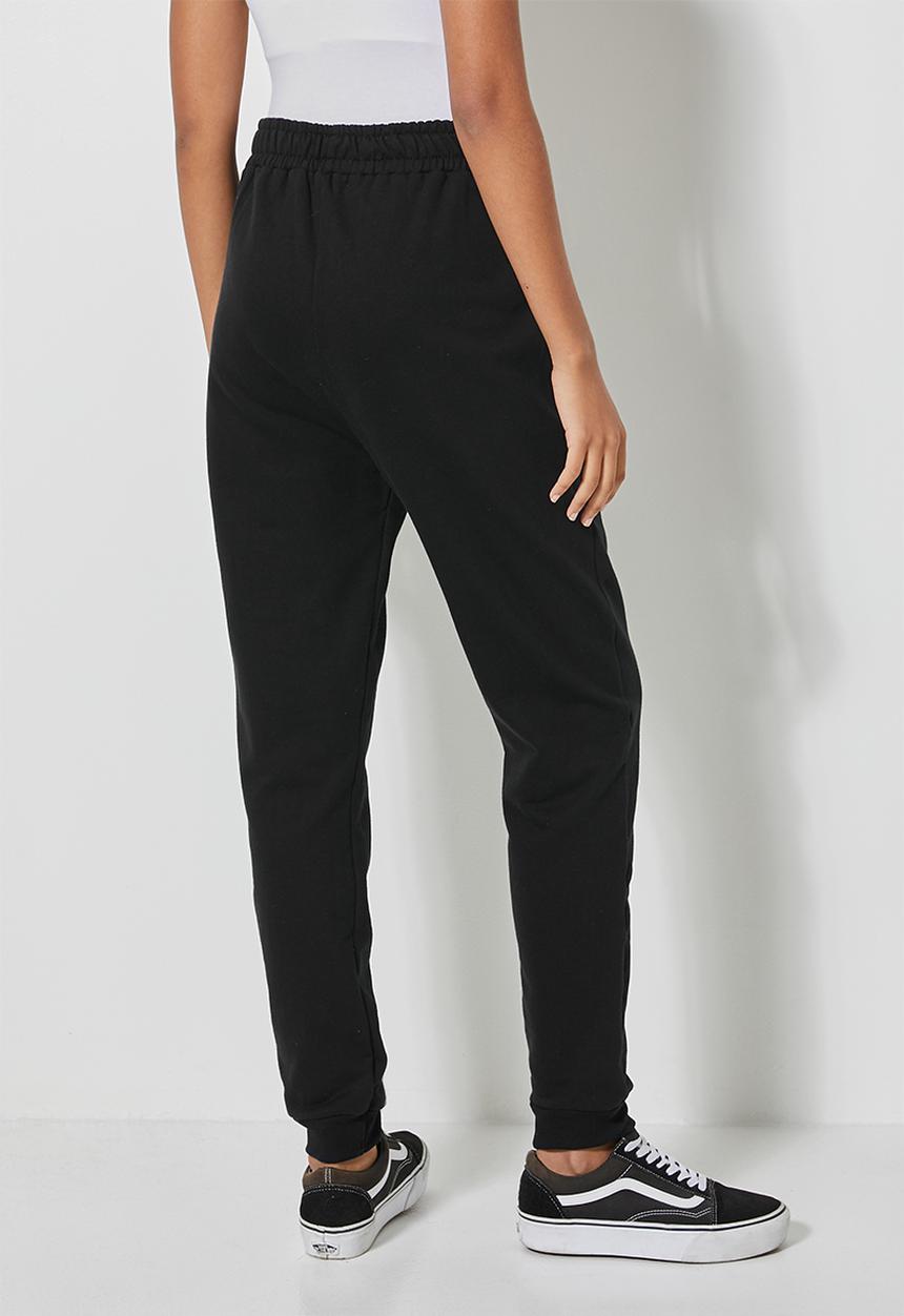 Superbalist - Rib cuff track pants - black