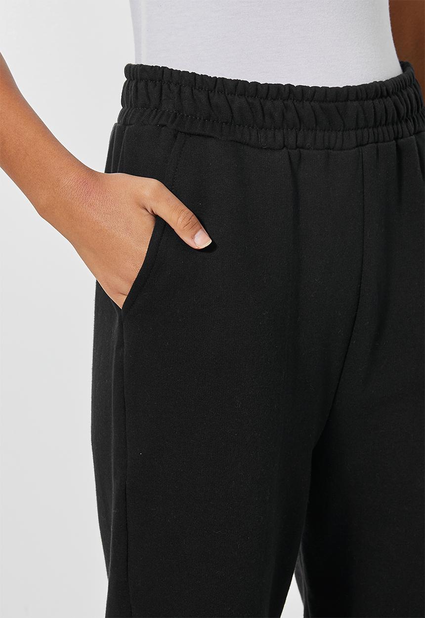 Superbalist - Rib cuff track pants - black