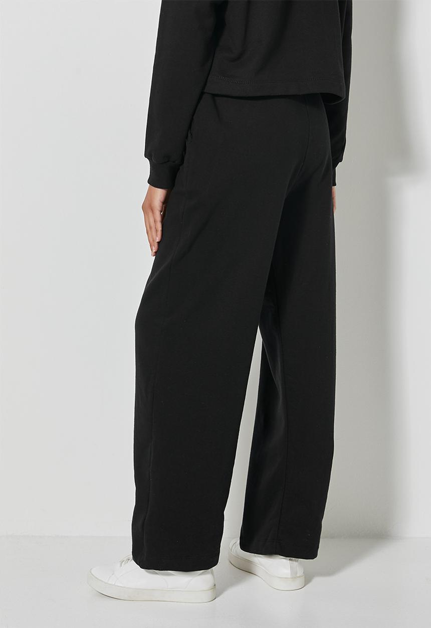 Superbalist - Wide leg track pants - black