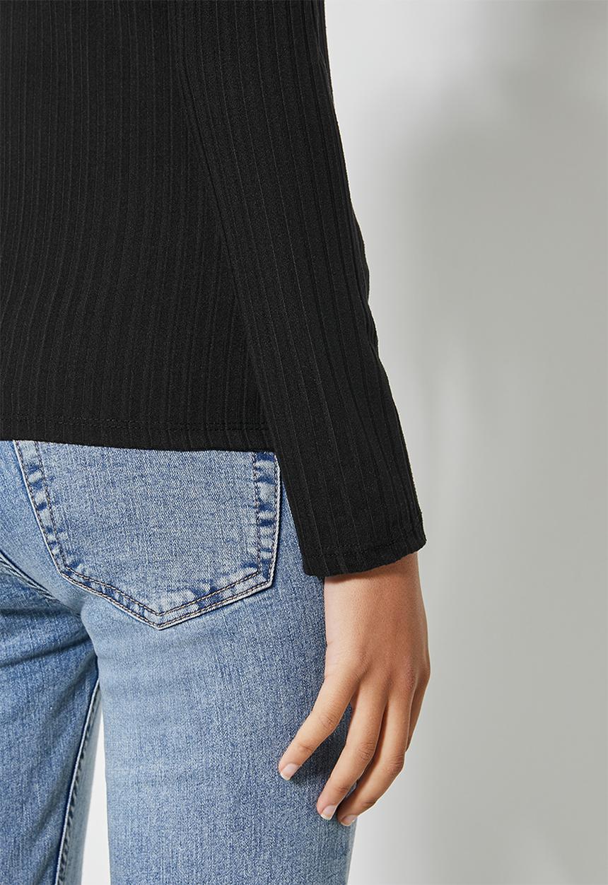 Superbalist - 2 pack wide rib crew neck tops - black & white