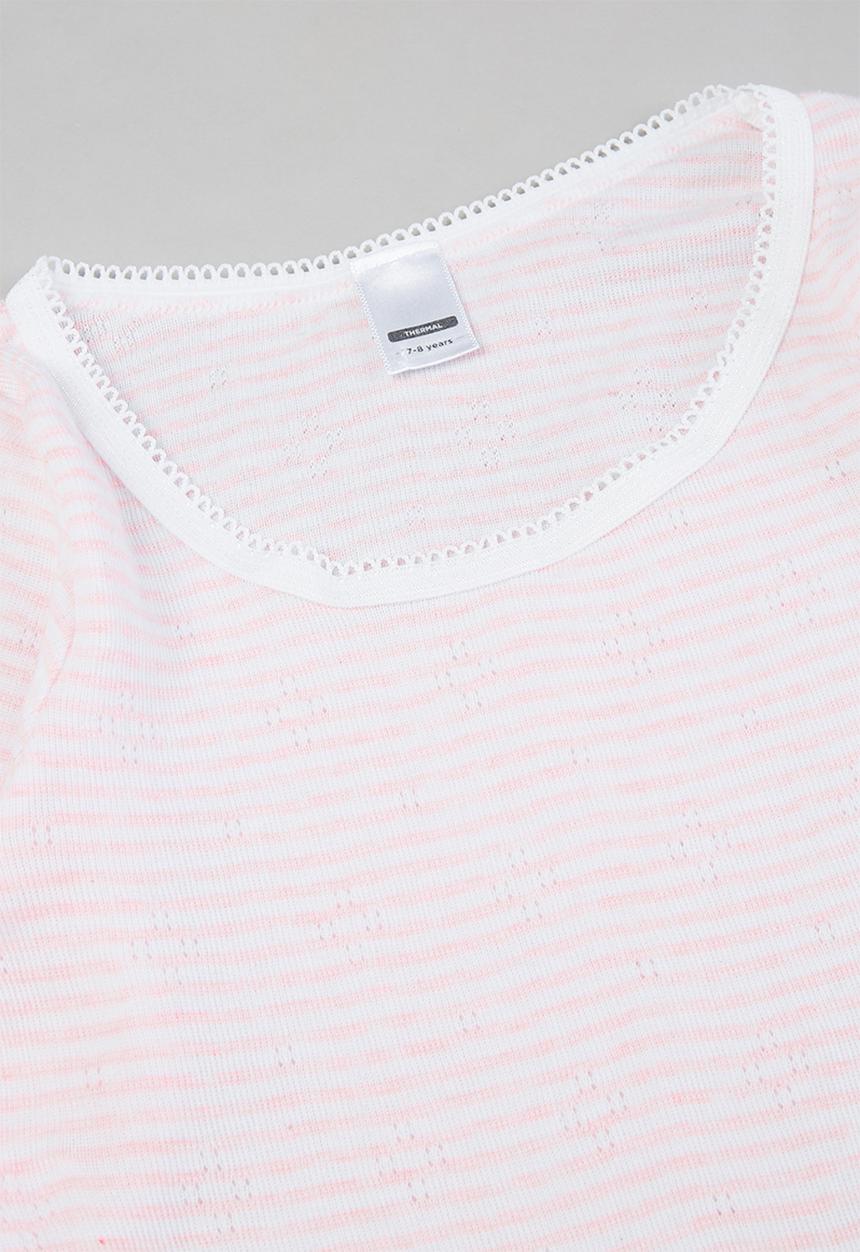 Pop Candy - Girls 2 pack stripe spencer - grey & pink