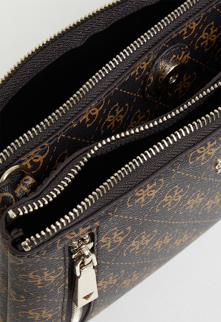 GUESS - Naya double zip crossbody - brown