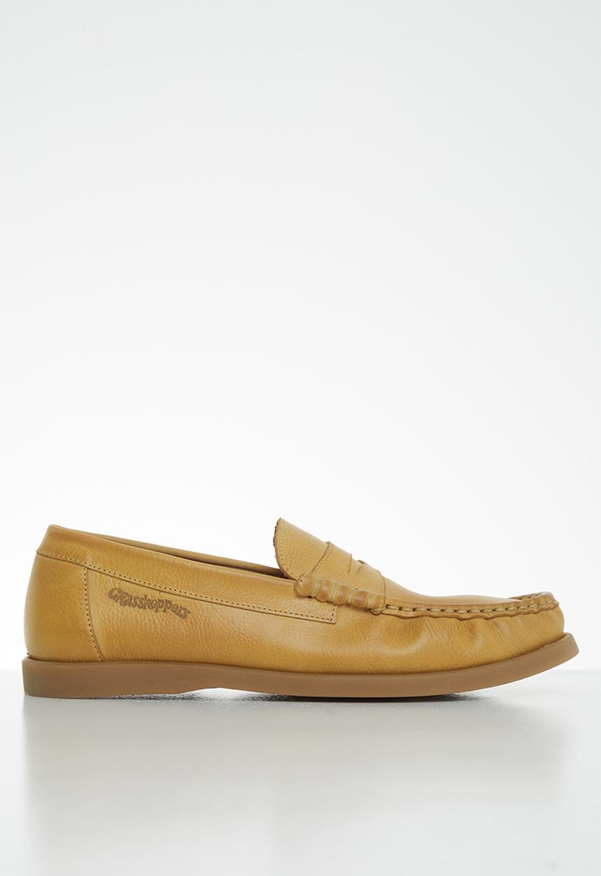 Grasshoppers - Deckskin leather loafer - whiskey