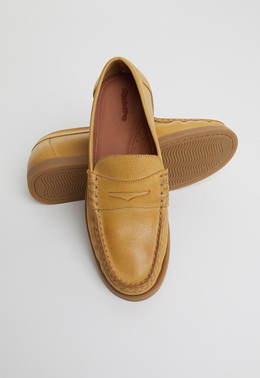 Grasshoppers - Deckskin leather loafer - whiskey