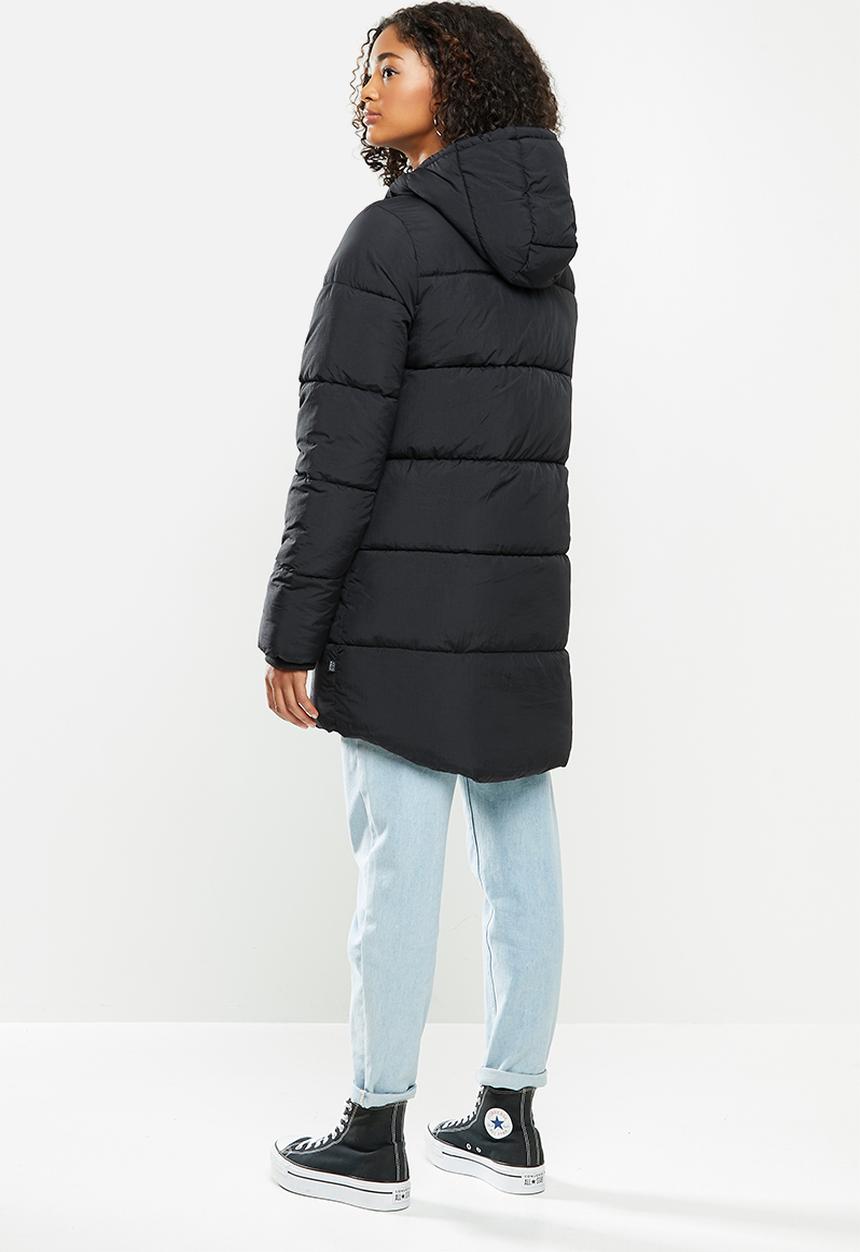 Cotton On - The recycled mother mid length puffer - black