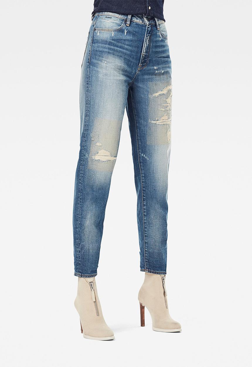 G-STAR - Janeh ultra high mom ankle woman - blue 