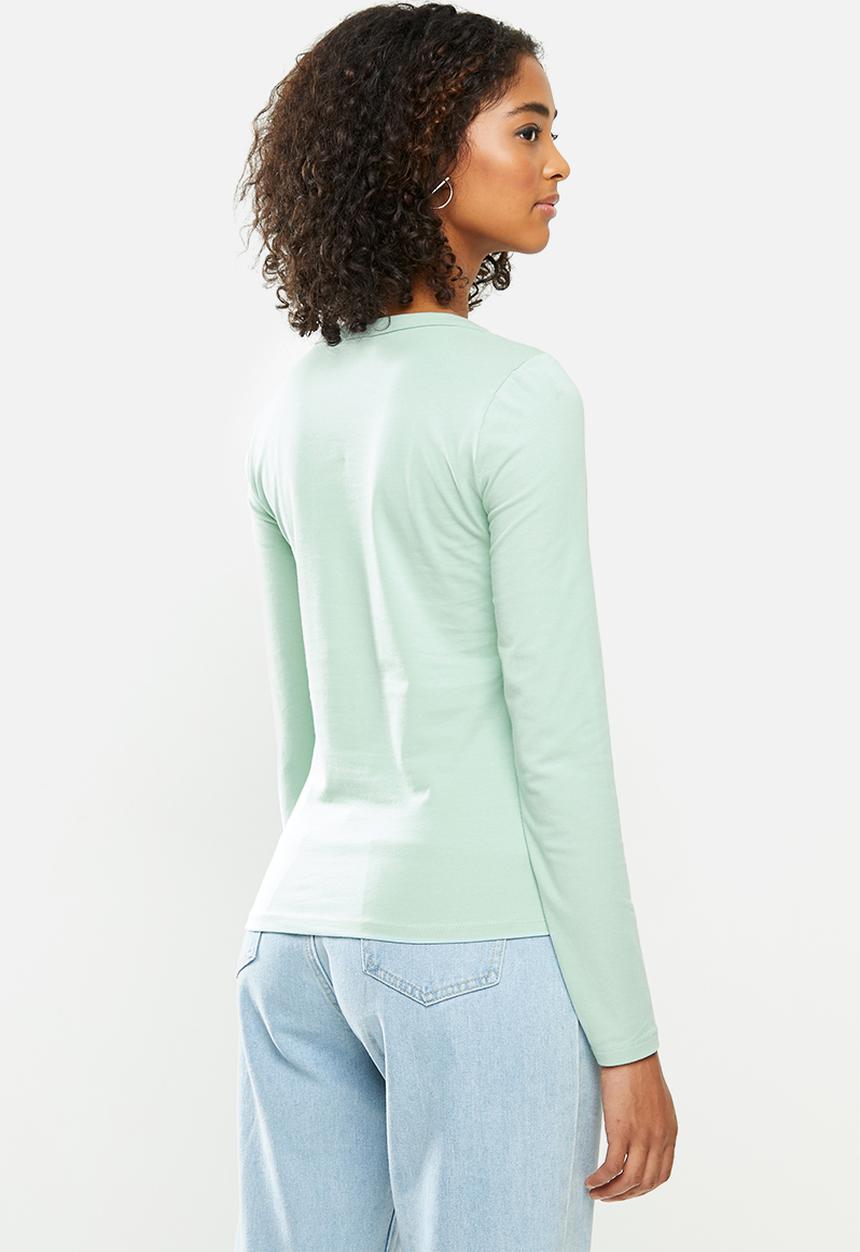 Cotton On - The everyday scooped long sleeve top - green