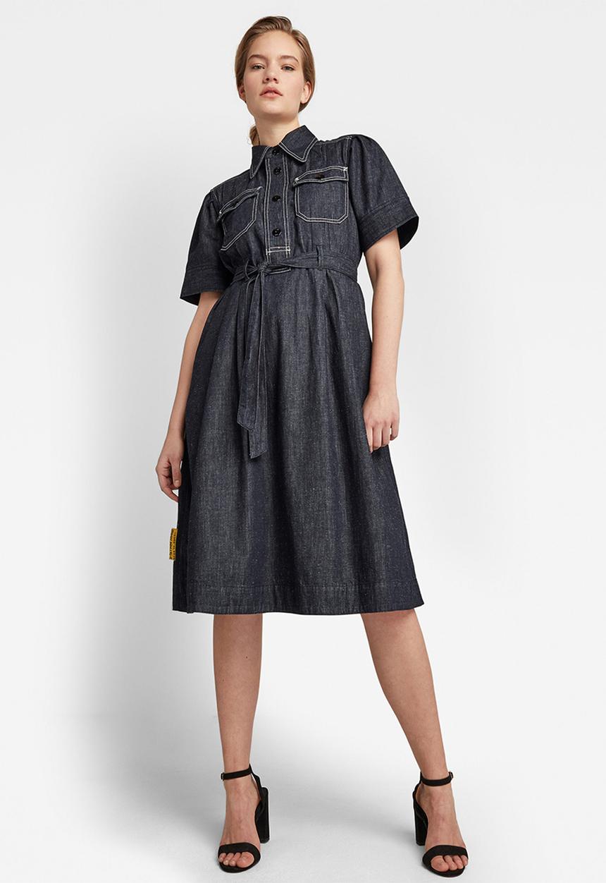 G-STAR - Scouting dress short sleeve - dark blue 