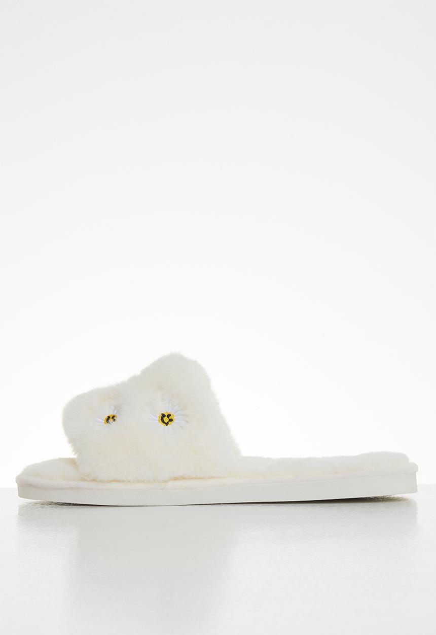 Miss Black - Rella 2 slipper - white 