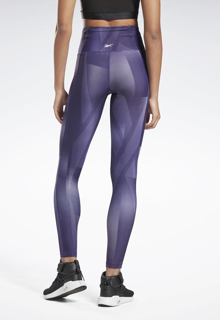 Reebok - Lux hr 2.0 all over print tights - purple