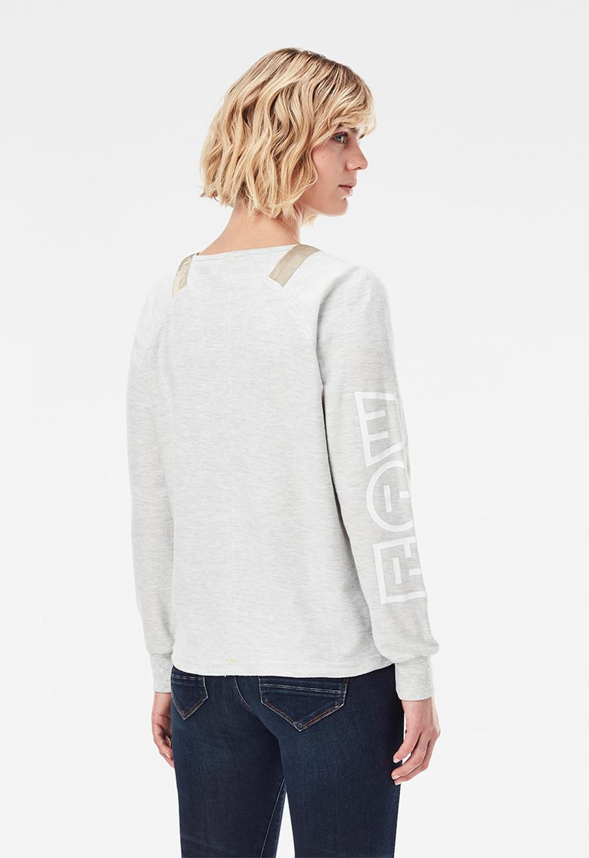 G-STAR - Sleeve print sweater - off white 