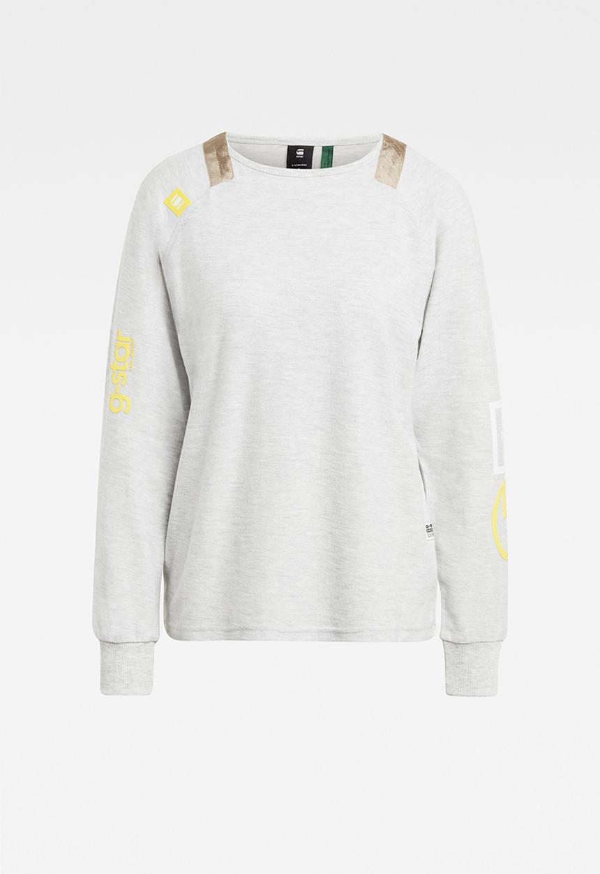 G-STAR - Sleeve print sweater - off white 