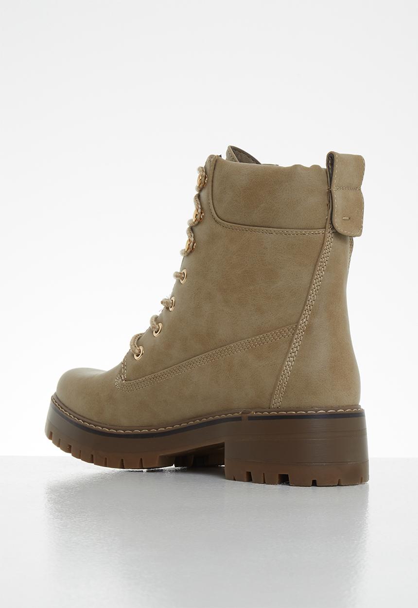 Miss Black - Fox 2 combat boot - nude