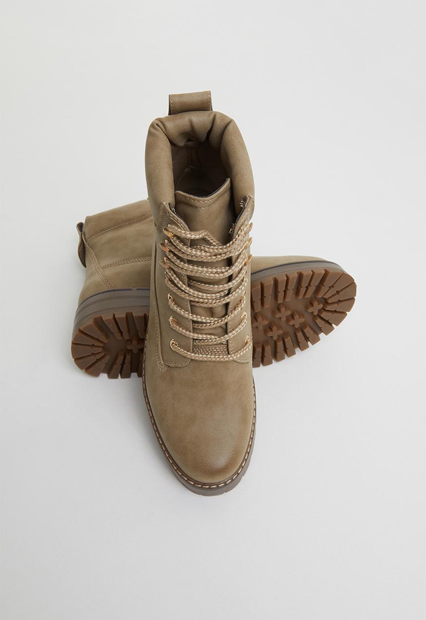 Miss Black - Fox 2 combat boot - nude