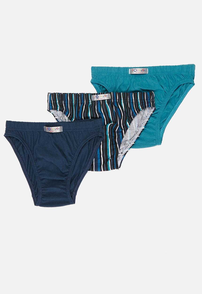 Jockey - Boys 3 pack fancy skants - blue 