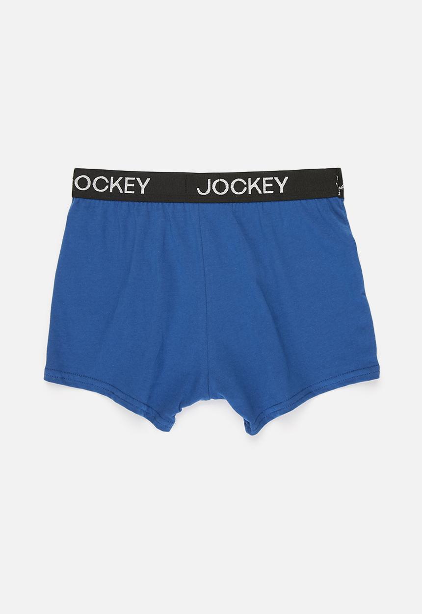 Jockey - Boys 2 pack pouch trunks - blue & black 