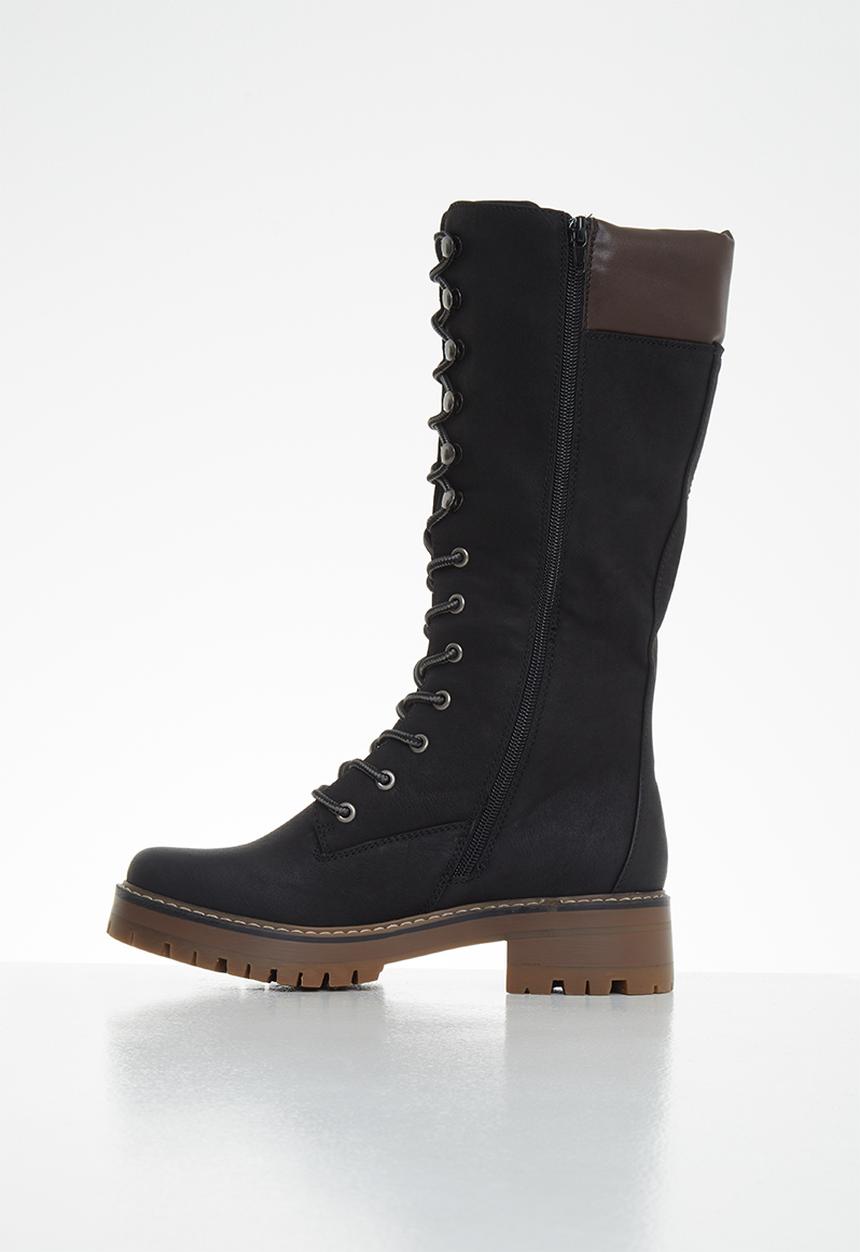 Miss Black - Fox 4 lace up boot - black