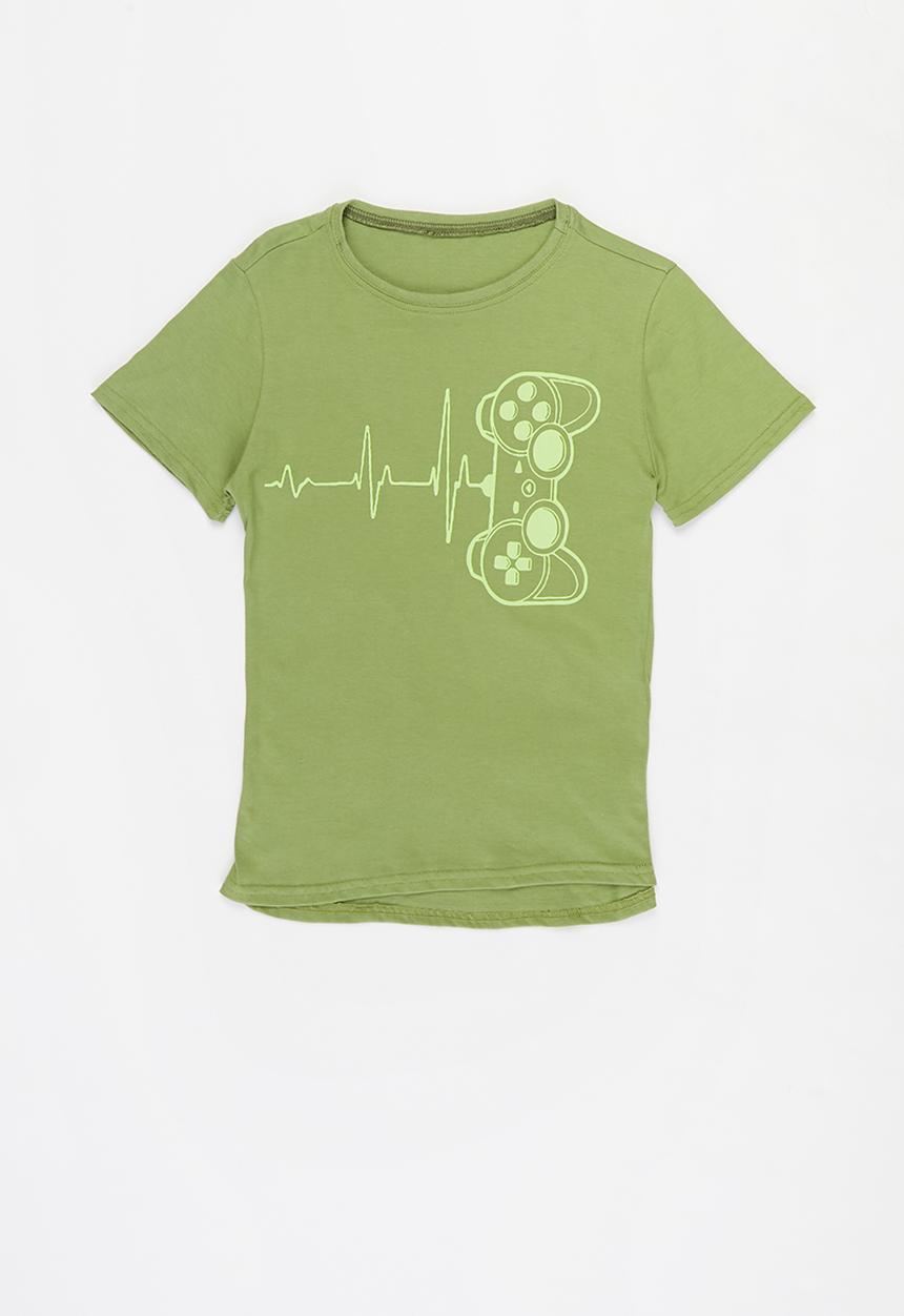 Rebel Republic - Boys gaming tee - green
