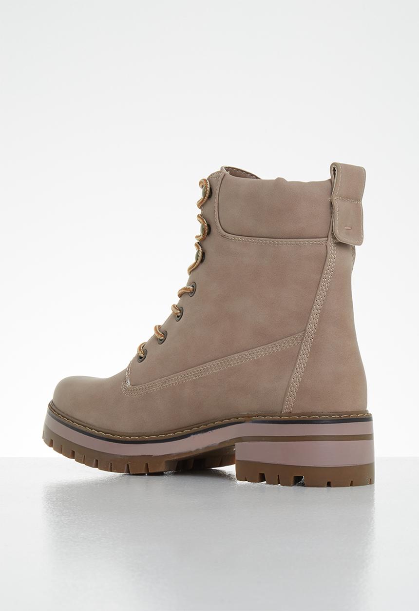 Miss Black - Fox 2 combat boot - pink