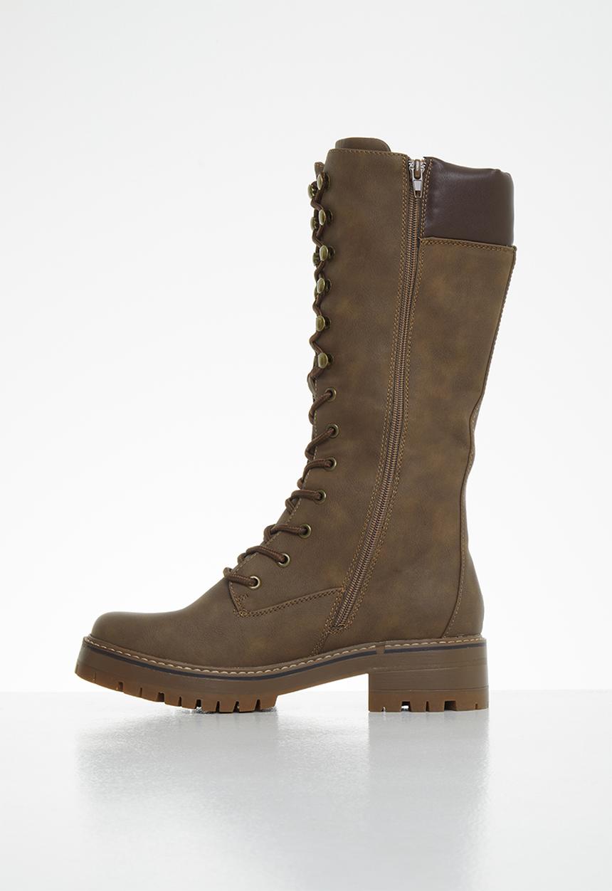 Miss Black - Fox 4 lace up boot - brown