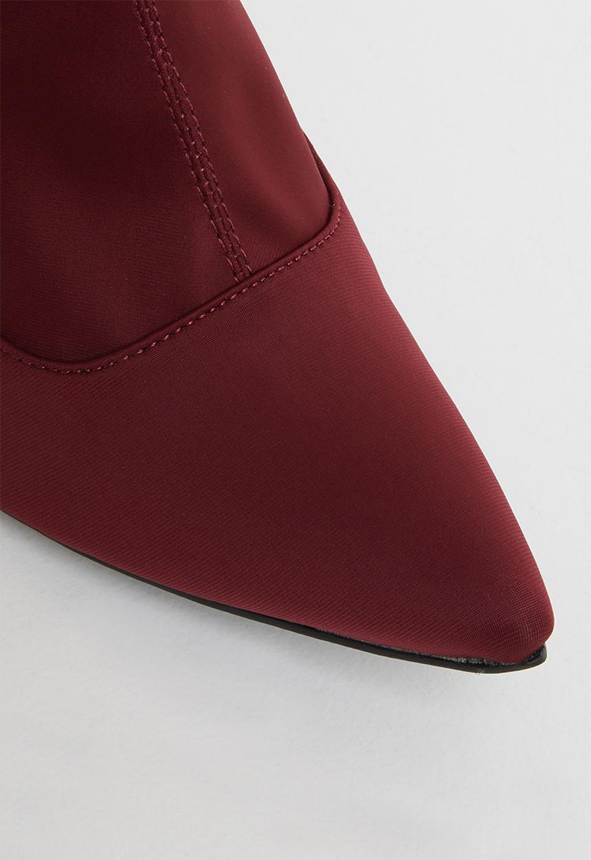 Miss Black - Lykra sock boot - burgundy 