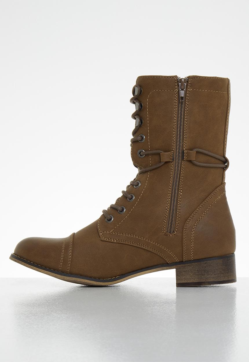 Miss Black - Bon bon 2 mid calf boot - tan