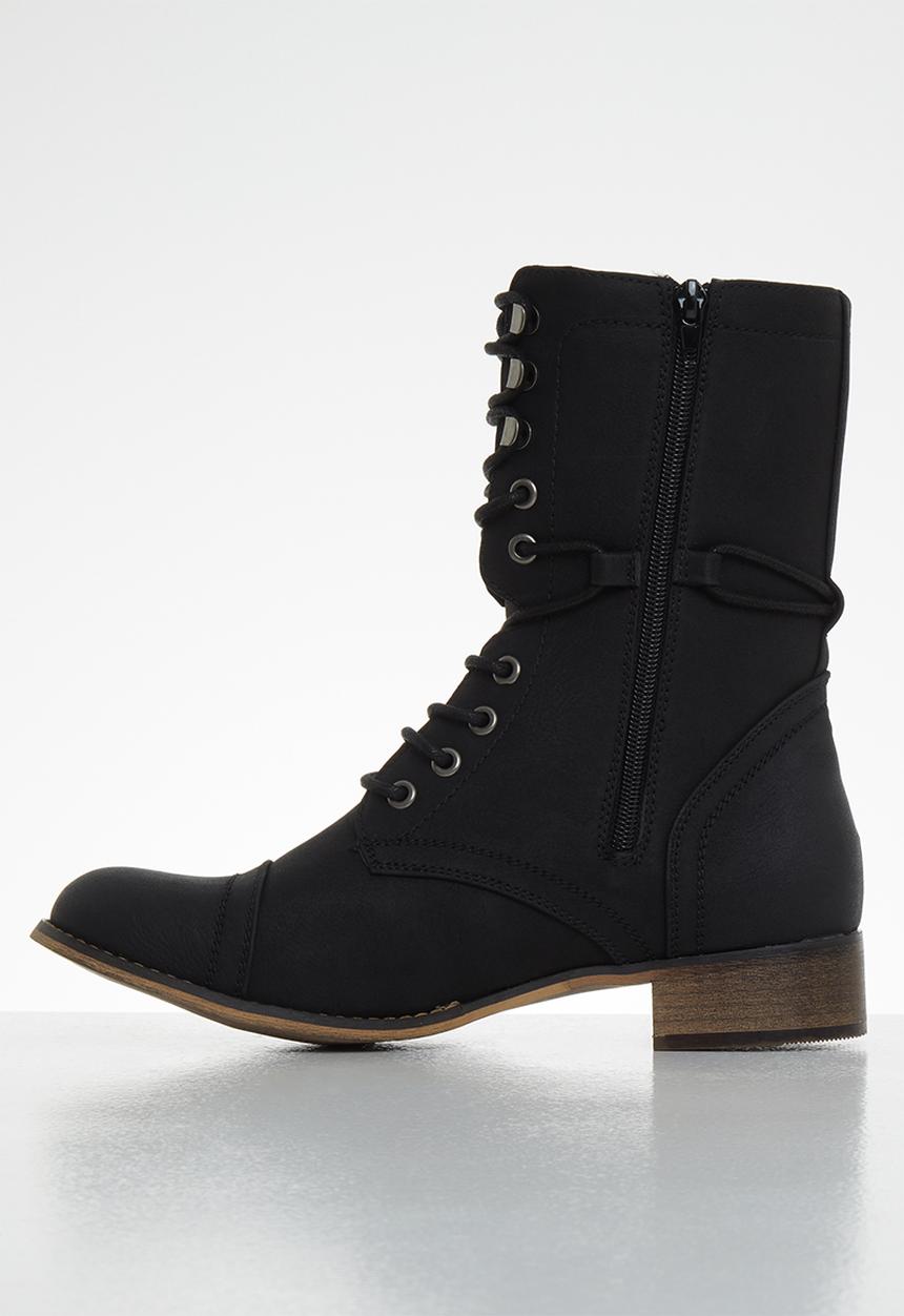 Miss Black - Bon bon 2 mid calf boot - black