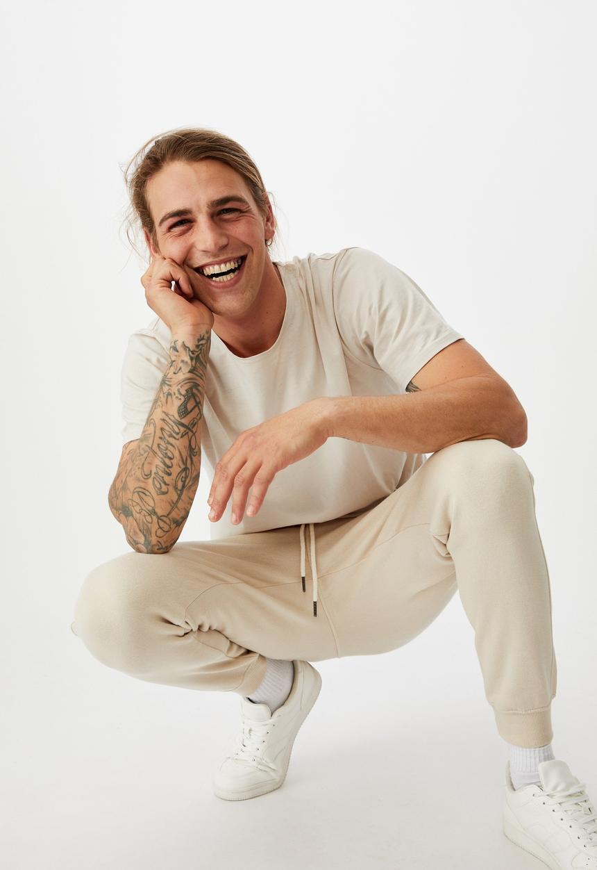 Cotton On - Trippy slim trackie - neutral 