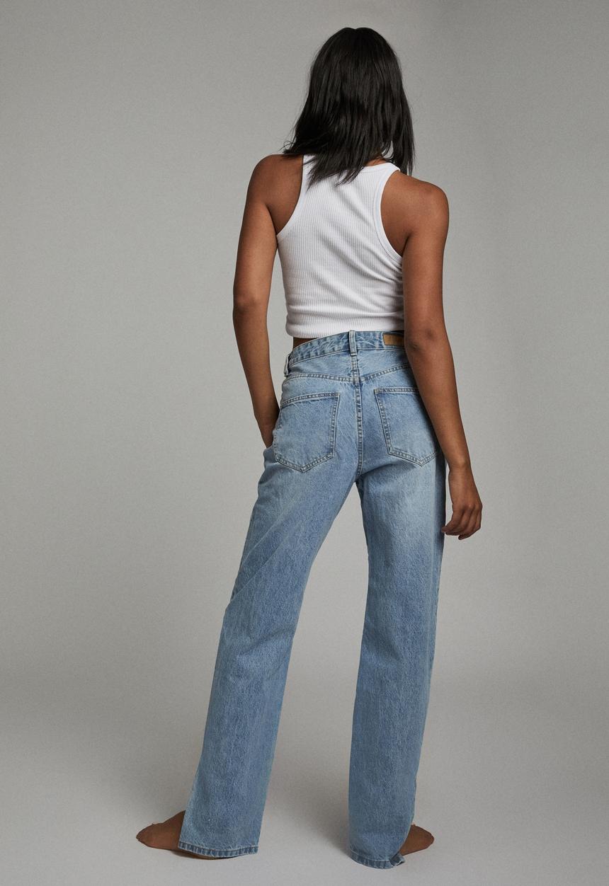 Cotton On - Straight split jeans - blue