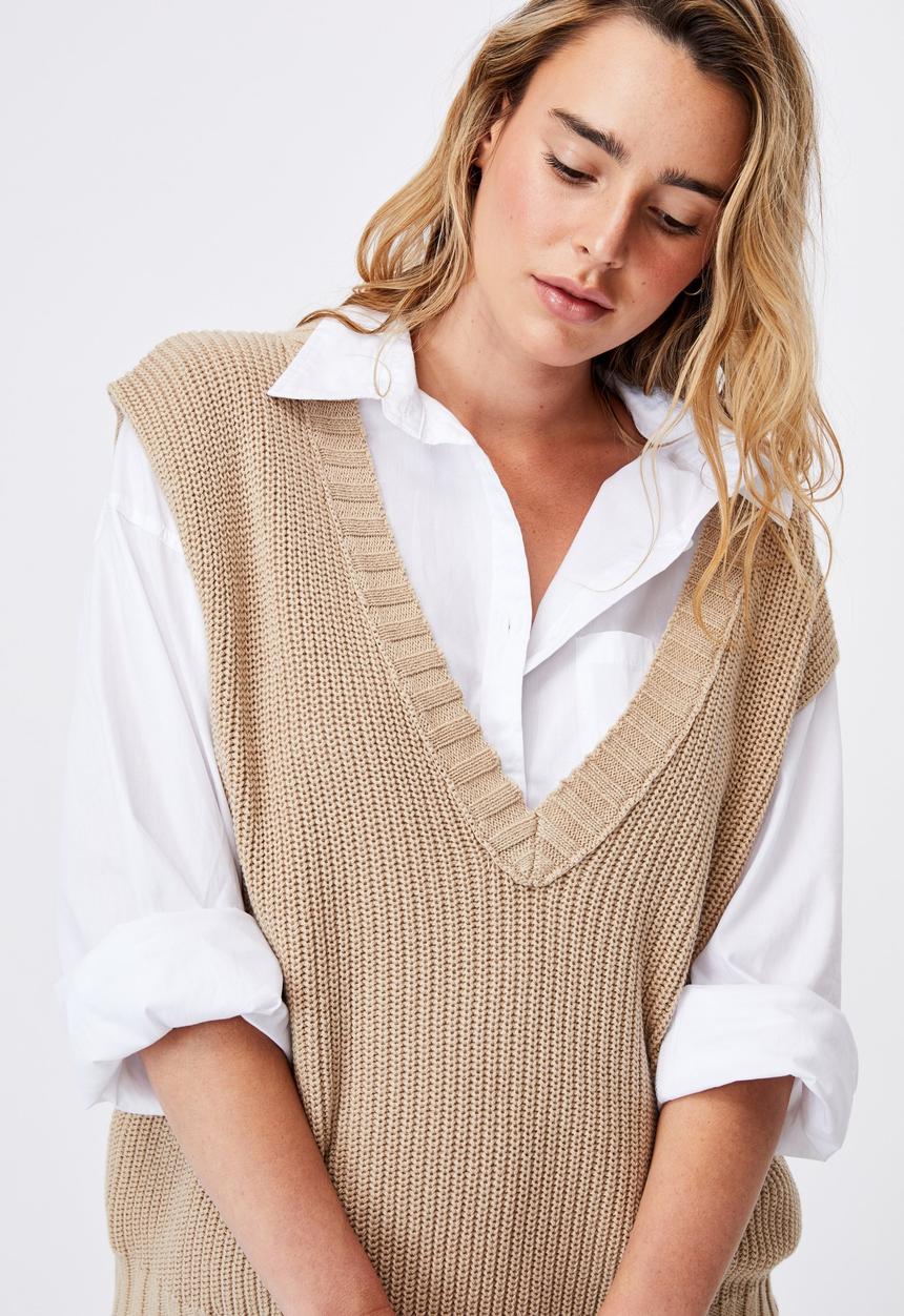 Cotton On - Cotton vest - taupe
