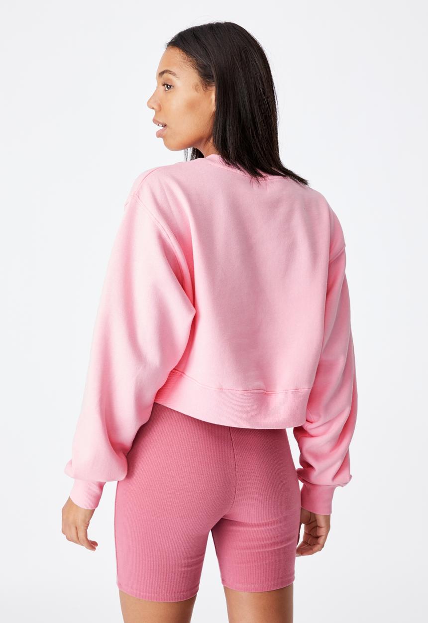 Cotton On - Classic cropped crew - pink