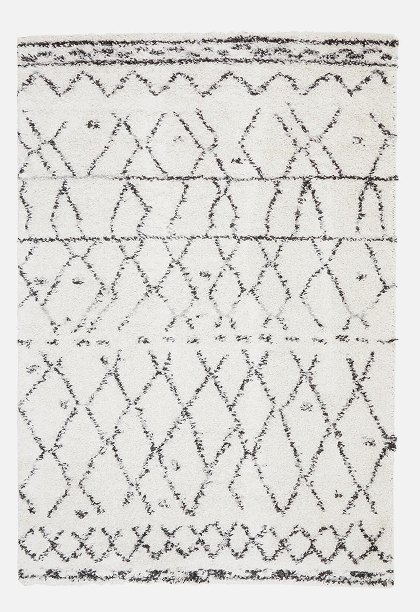 Fotakis - Gipsy shaggy rug - peni white/black