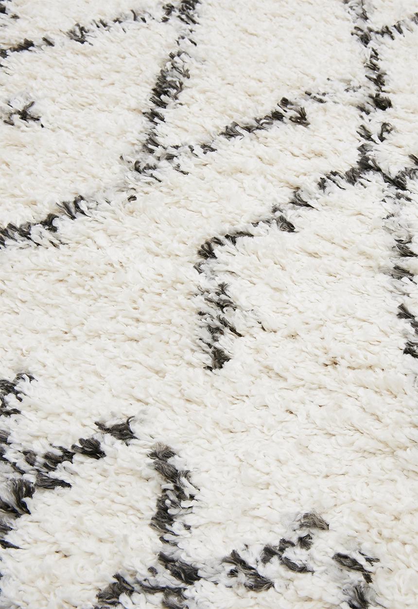 Fotakis - Gipsy shaggy rug - peni white/black