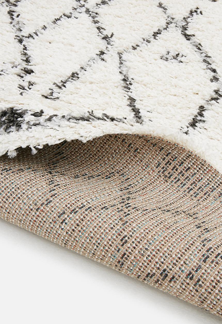 Fotakis - Gipsy shaggy rug - peni white/black