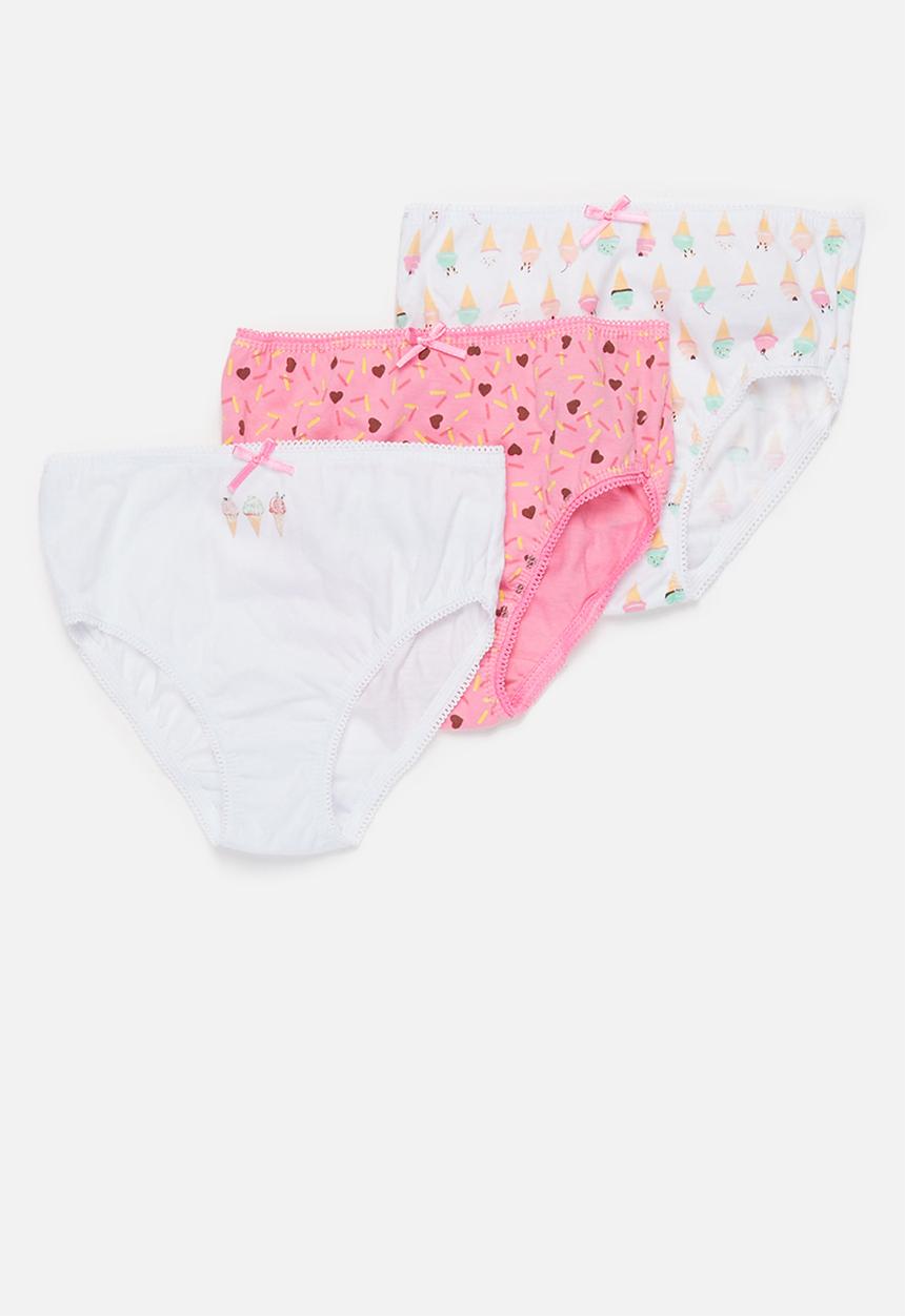 MINOTI - Girls 3pack all over print knickers - multi