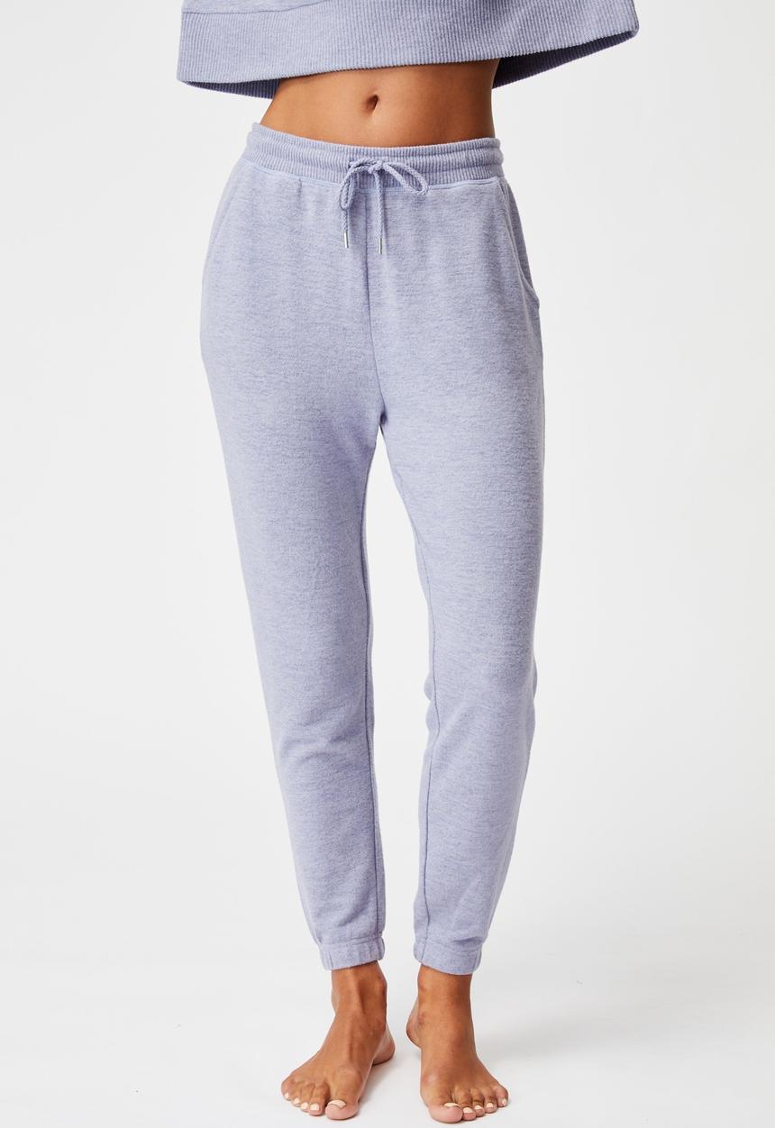 Cotton On - Super soft slim cuff pant - periwinkle marle